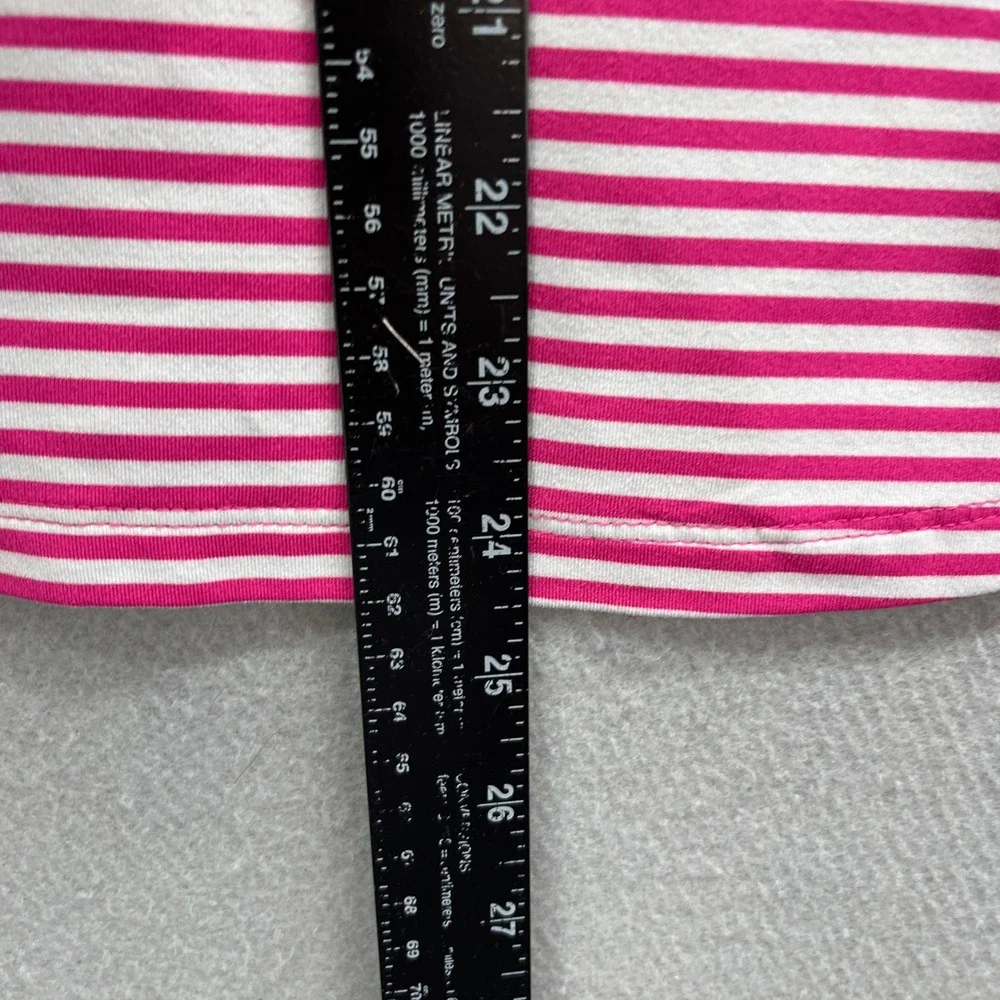 Nike Running Pullover Womens S Pink White Striped Dri-FIT 1/2 Zip Top Athletic